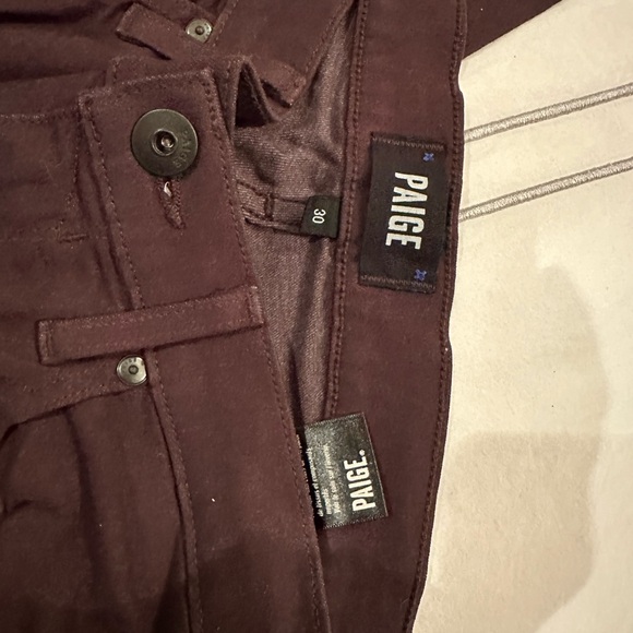 - Burgundy / Merlot Paige Denim - Picture 3 of 4